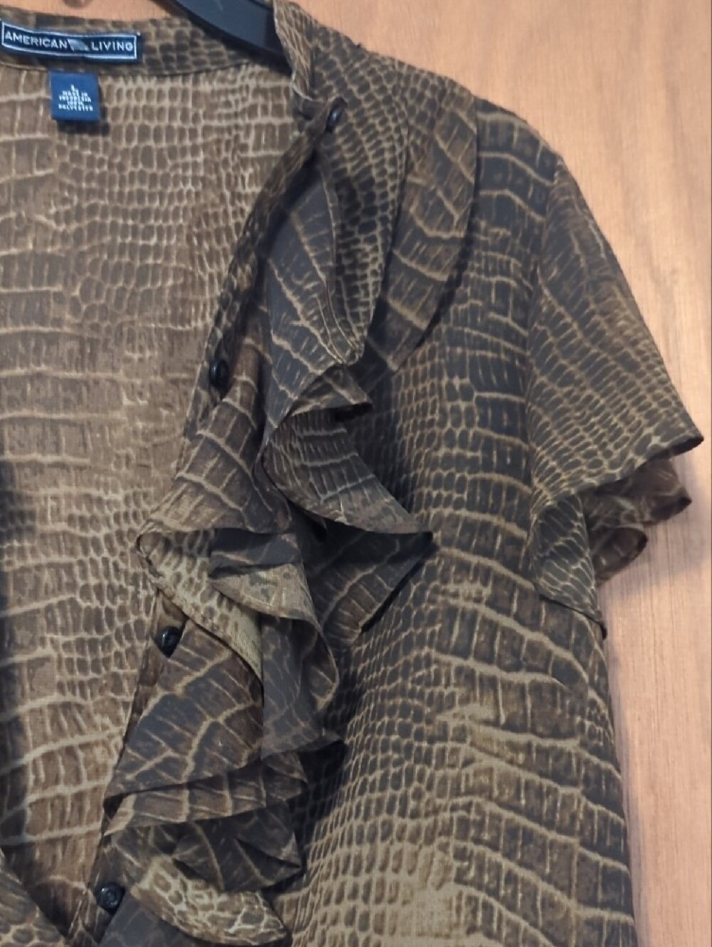 American Living Ruffle-Front Blouse - Picture 5 of 13